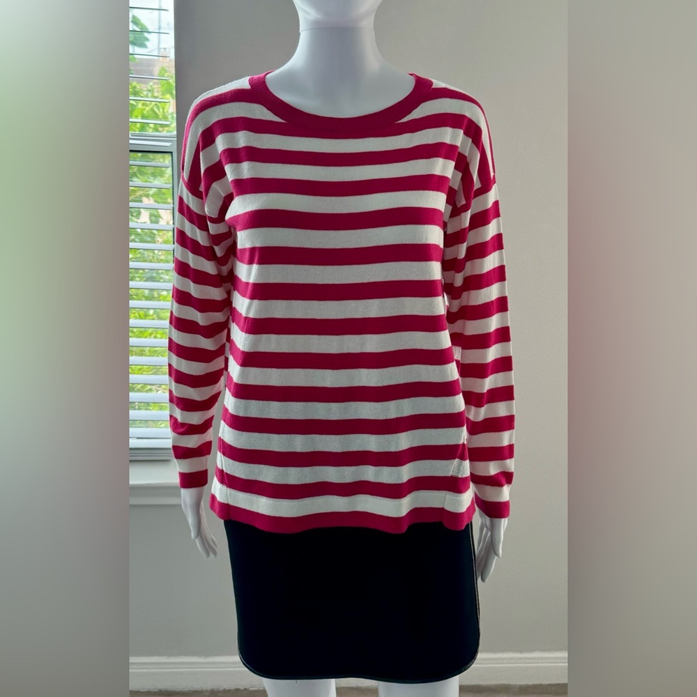 United Colors Of Benetton Women's Long Sleeve Sweater, Size S, Loose Fit, Stripe